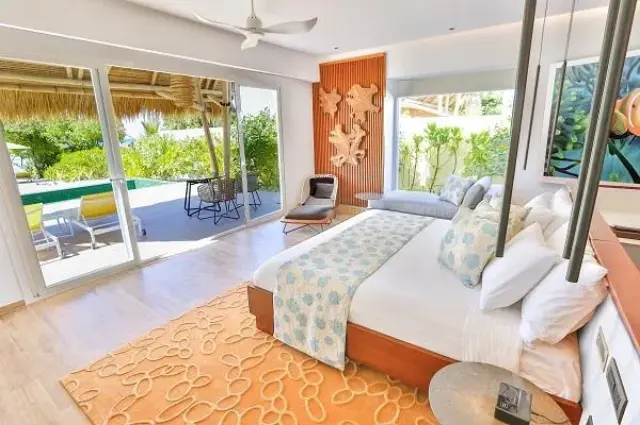 Beach Villa with Pool Bedroom  